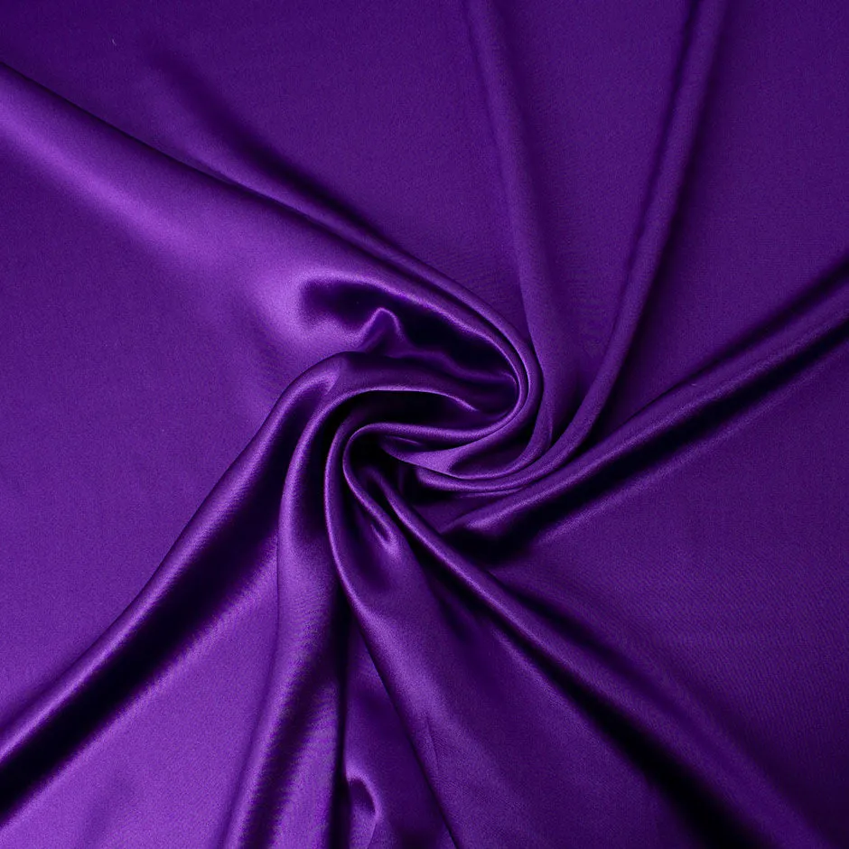 Electric Purple Pure Silk Satin