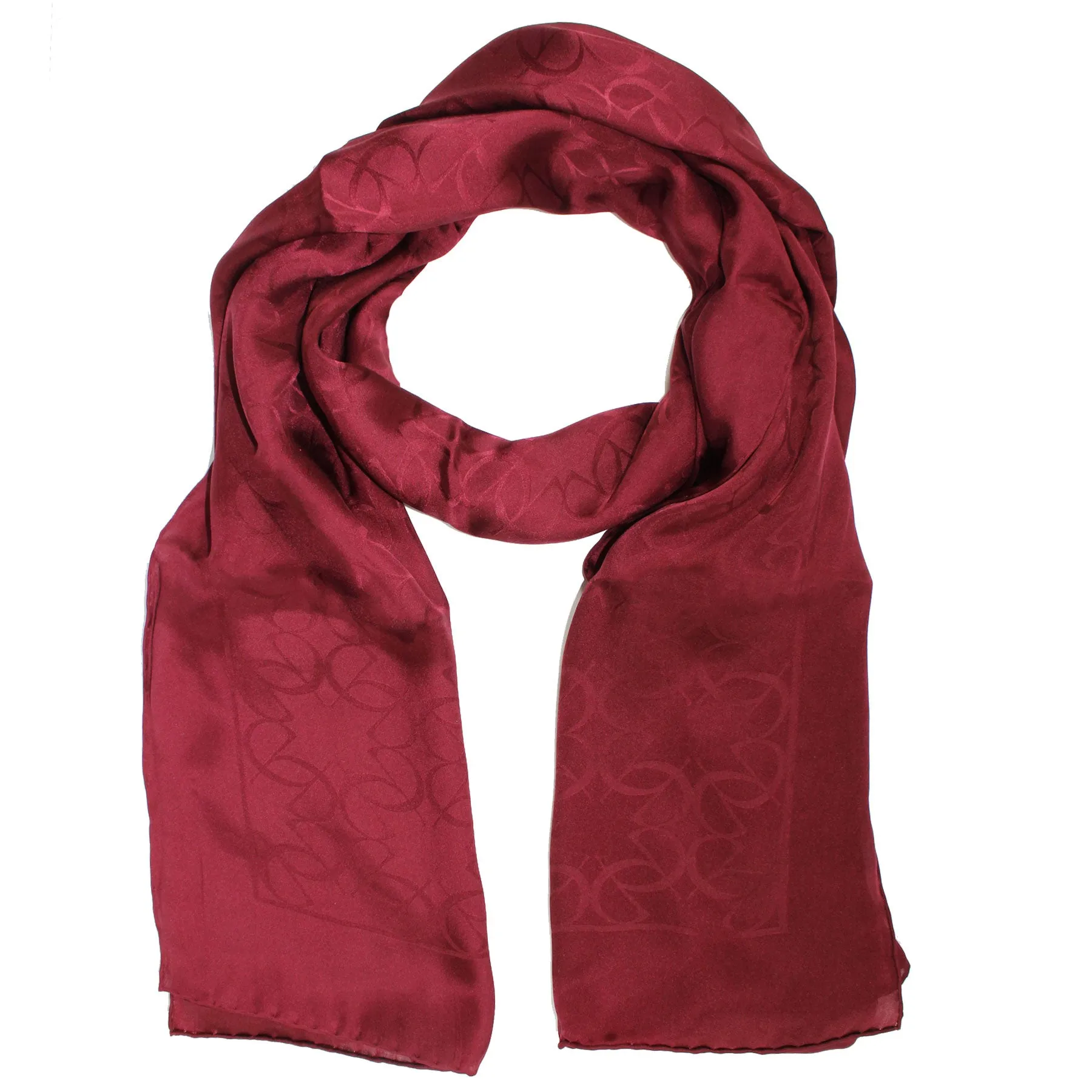 Elie Saab Scarf Maroon Design - Twill Silk Shawl SALE