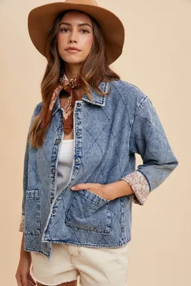 Elle Quilted Denim Jacket