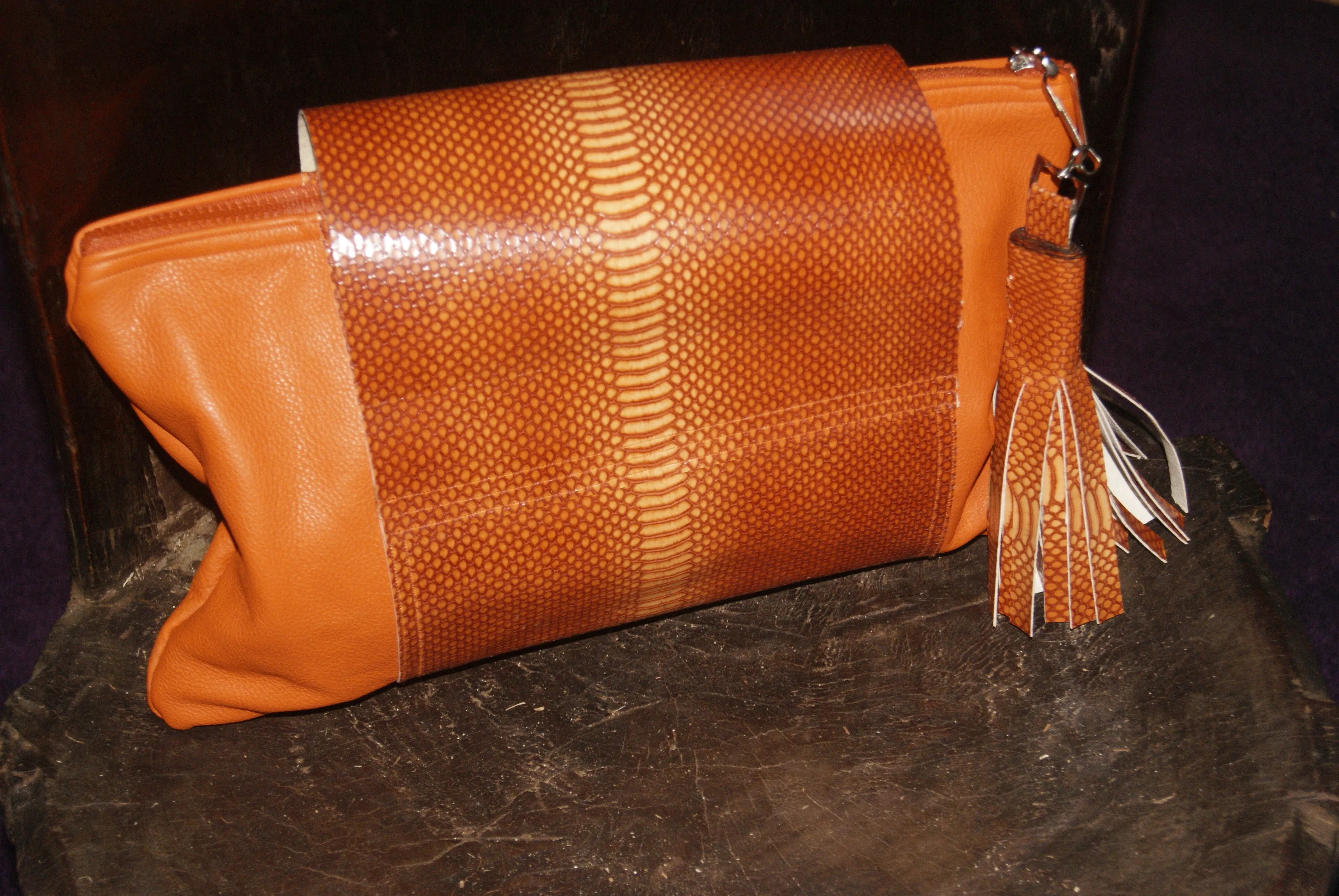 Ellen Craft-clutch bag- orange/orange