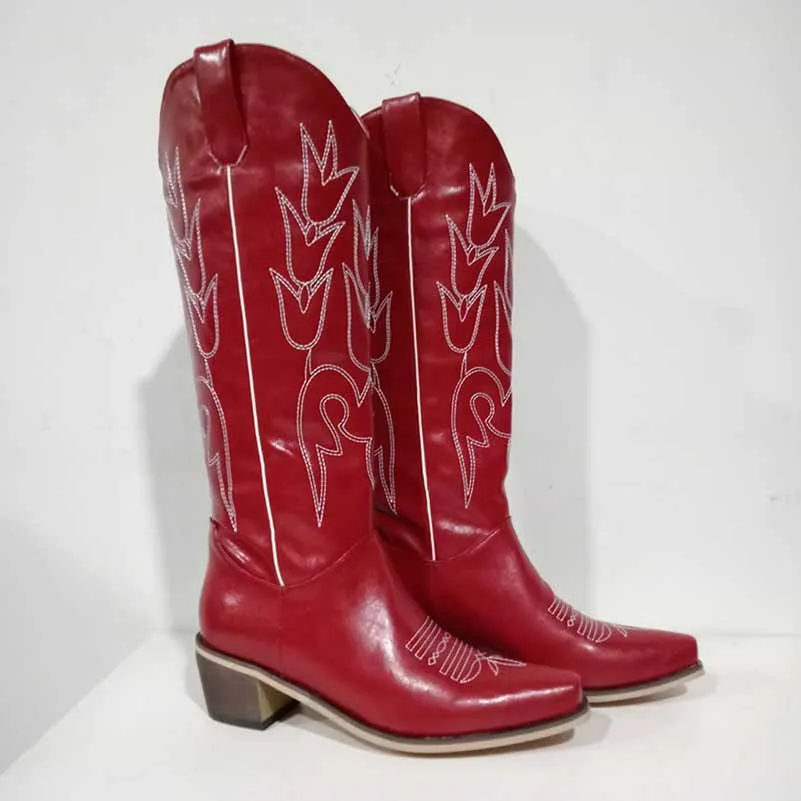 Embroidered Western Cowgirl Boots