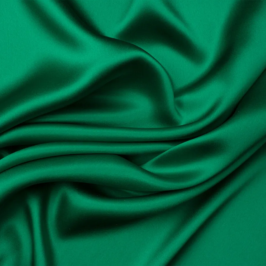 Emerald Green Silk Satin