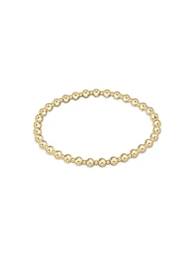 enewton Classic Grateful Pattern Gold Bead Bracelet: 4mm