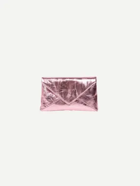 Envelope Bag in Metalic Pink