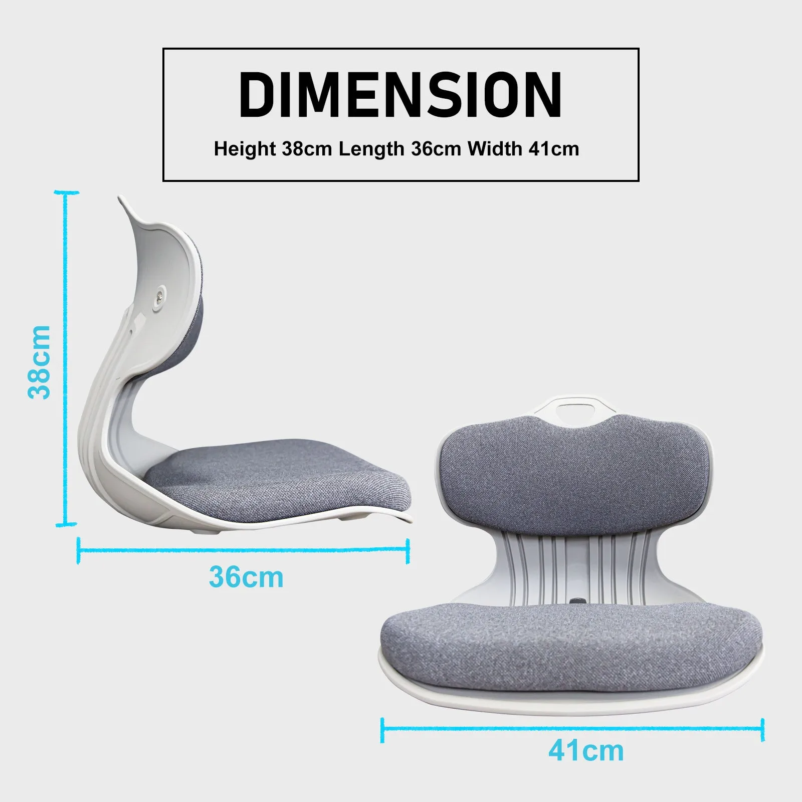 Ergonomic Posture Correction Slender Chair, Grey - Samgong