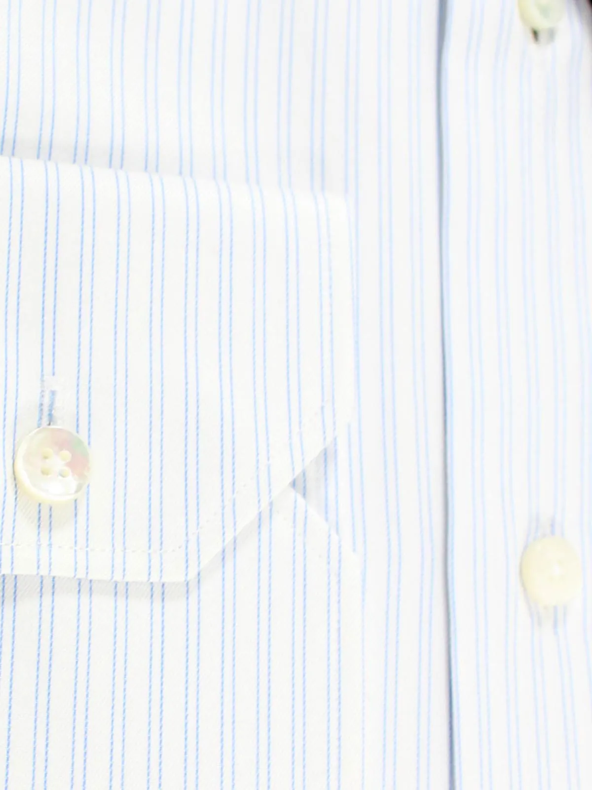 Ermenegildo Zegna Dress Shirt Trofeo - White Blue Stripes 38 - 15