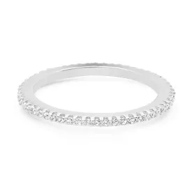 ETERNITY RING WHITE, SILVER