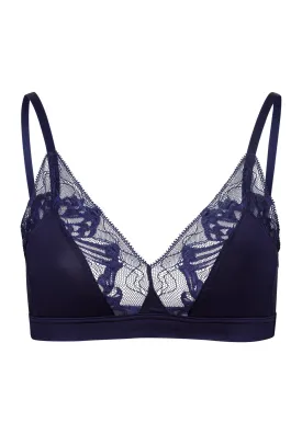 Eva Lace-Trim Soft Cup Bra | Evening Blue 70916-2621