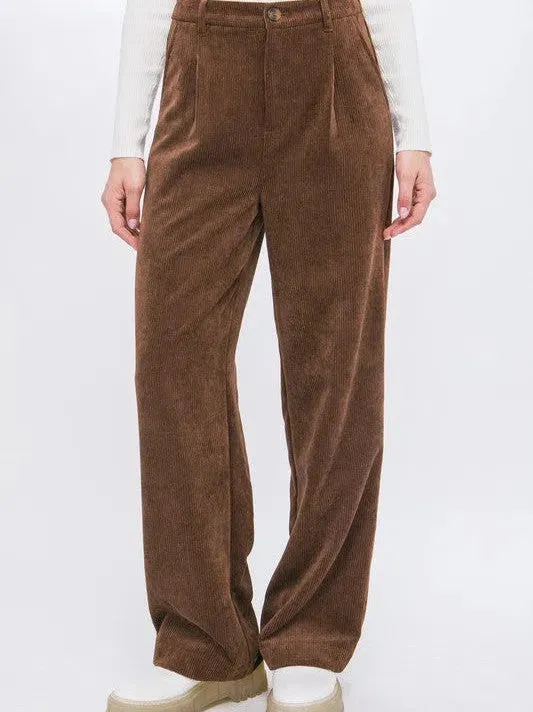 Everyday Style Corduroy Trouser Pants