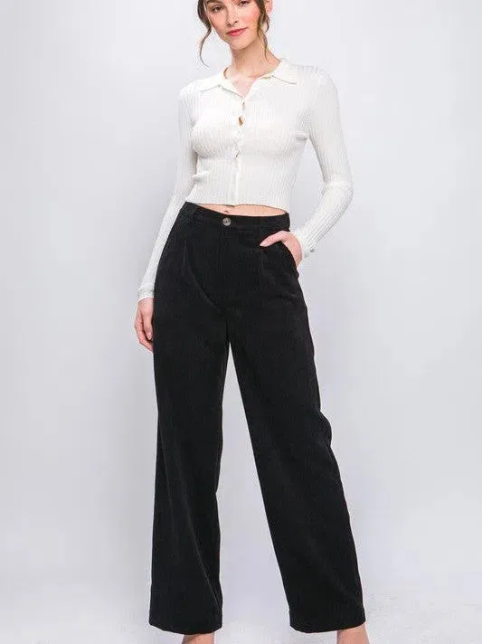 Everyday Style Corduroy Trouser Pants