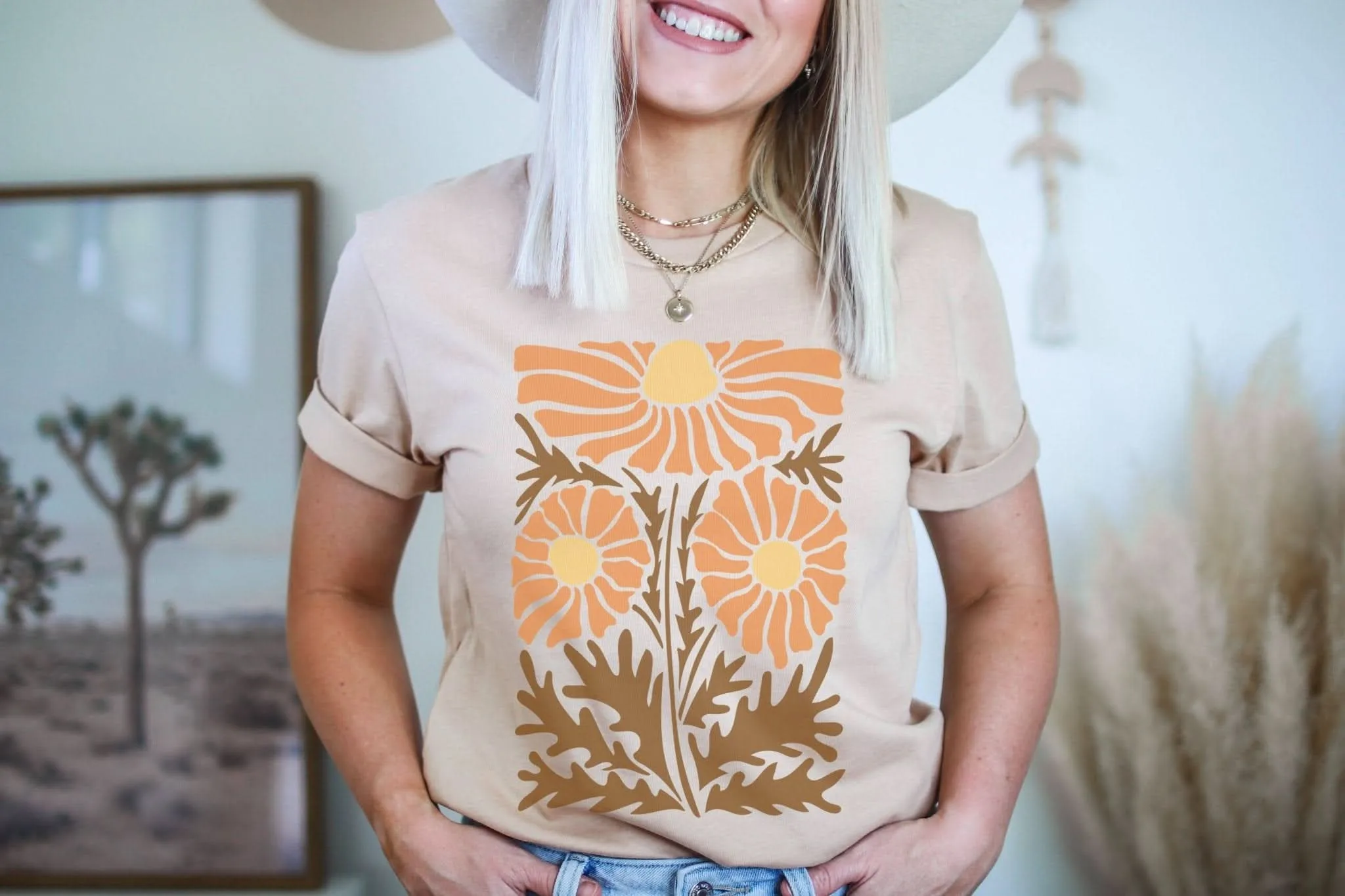 Fall Floral Marigolds T-Shirt