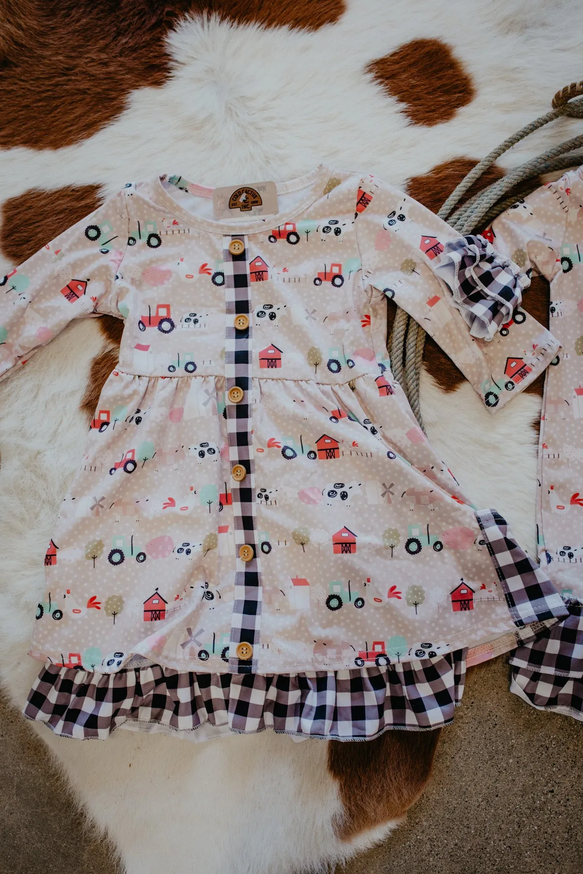 Farm & Plaid Girls Romper and Dress (0-6 to 9/10 Years)