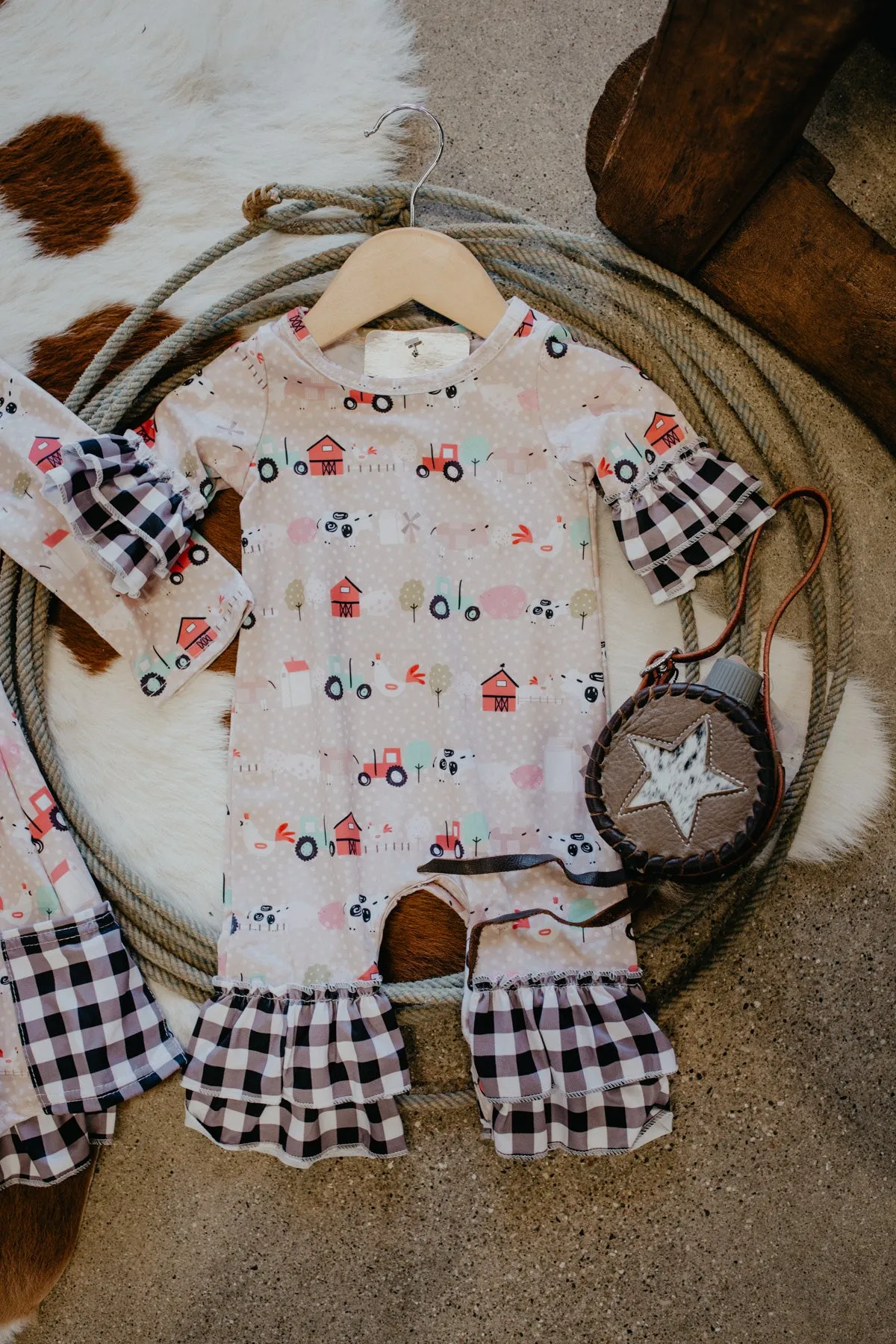 Farm & Plaid Girls Romper and Dress (0-6 to 9/10 Years)