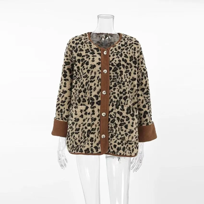 Fashionkova Abigail Leopard Bouclé Jacket