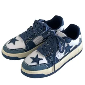 Fashionkova Blue Jeans Aesthetic Sneakers