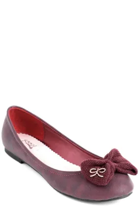 Faux Leather Ballet Flats