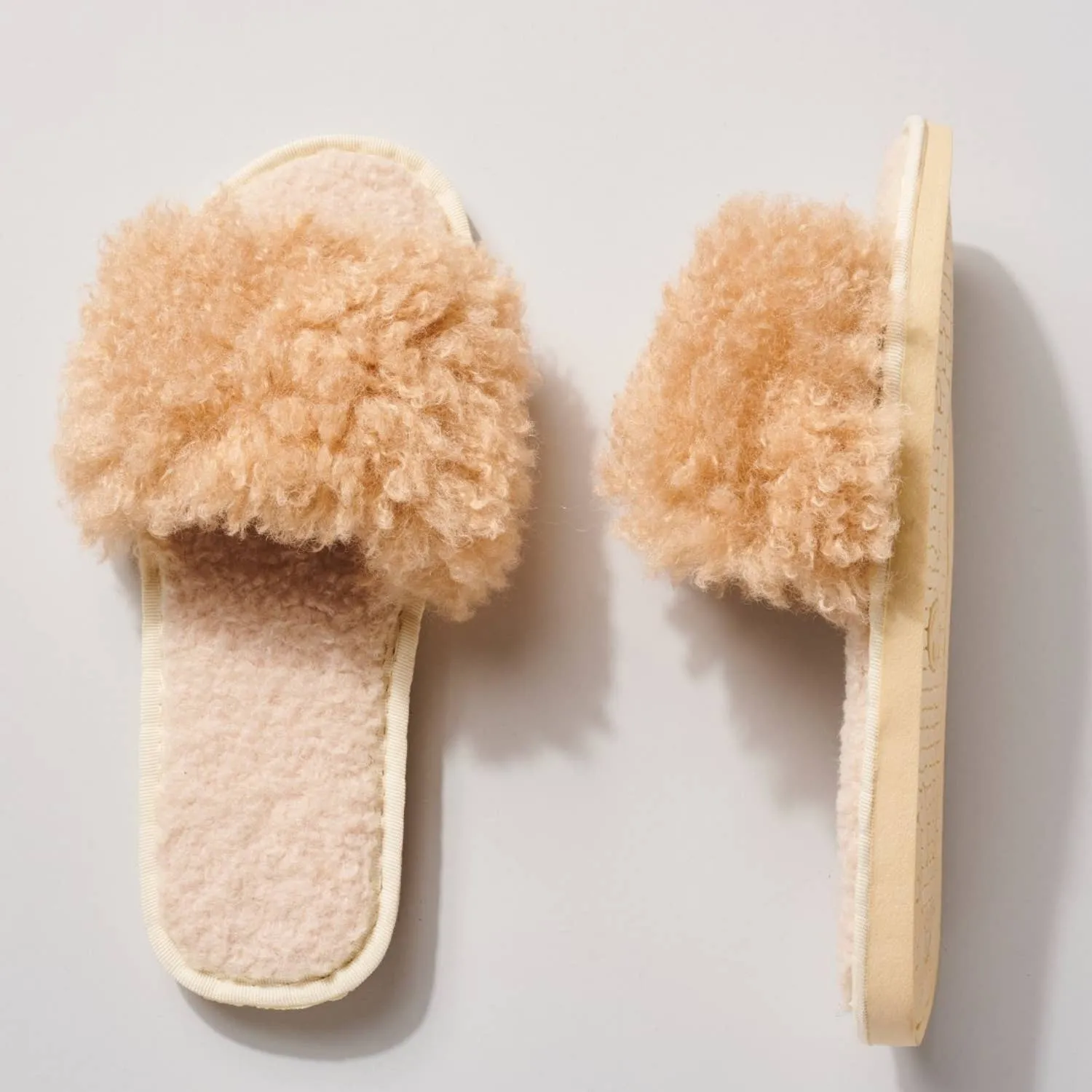 Faux Sherpa Furry Slippers