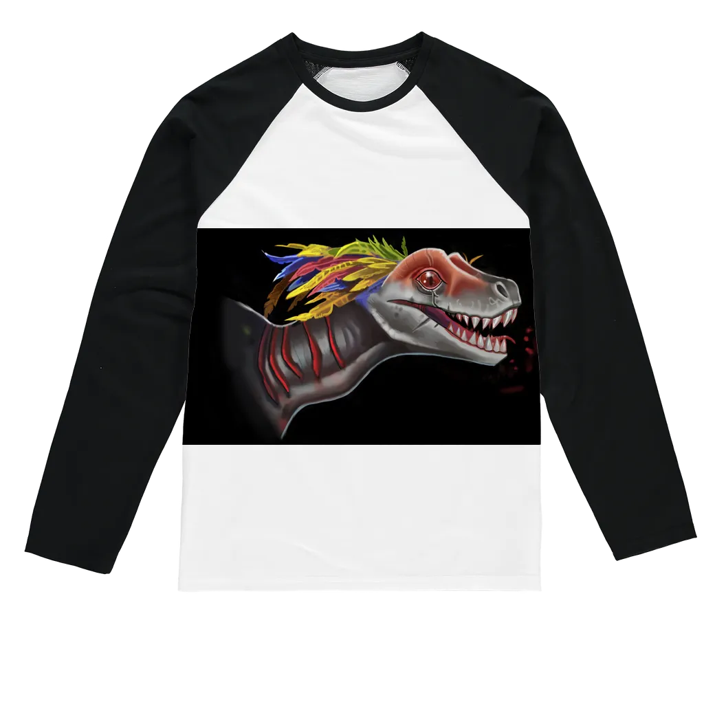 Feathered Raptor Sublimation Baseball Long Sleeve T-Shirt