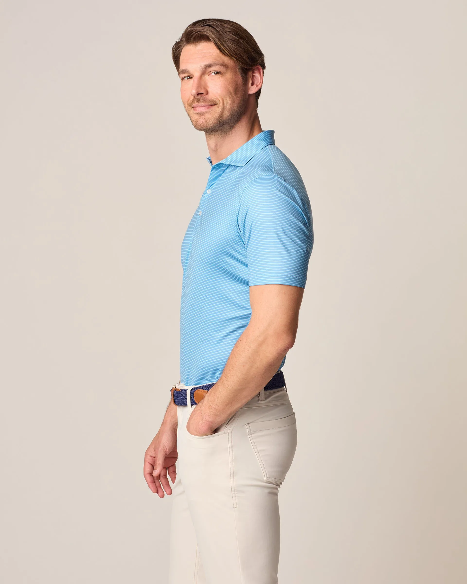 Featherweight Performance Polo - Double Eagle Stripe