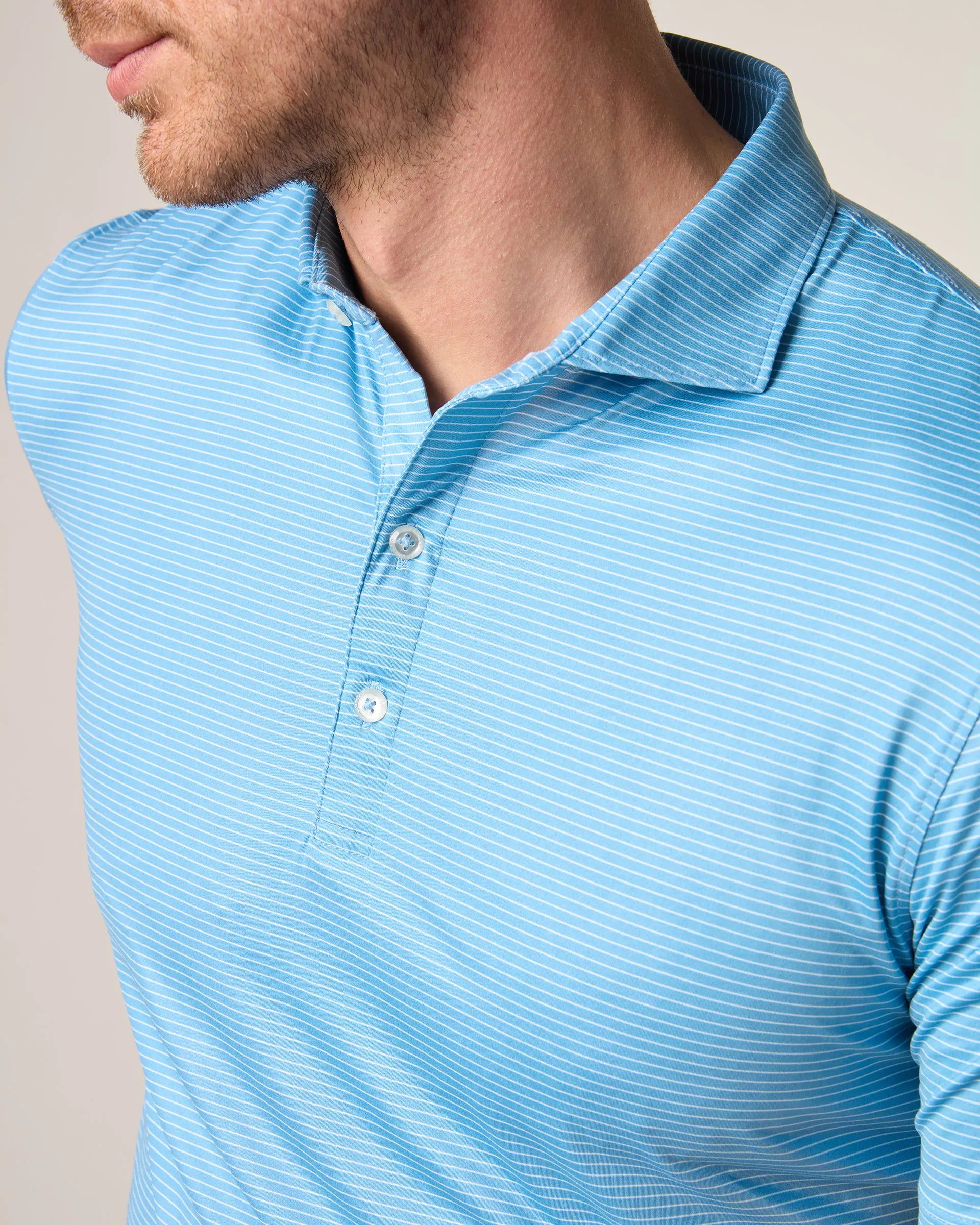 Featherweight Performance Polo - Double Eagle Stripe