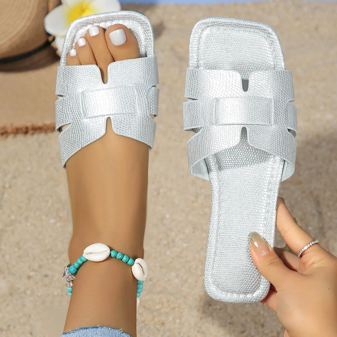 Febedress Summer Comfy Flat Slide Sandals