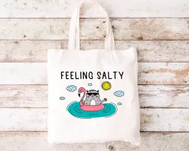 Feeling Salty Cat Tote Bag