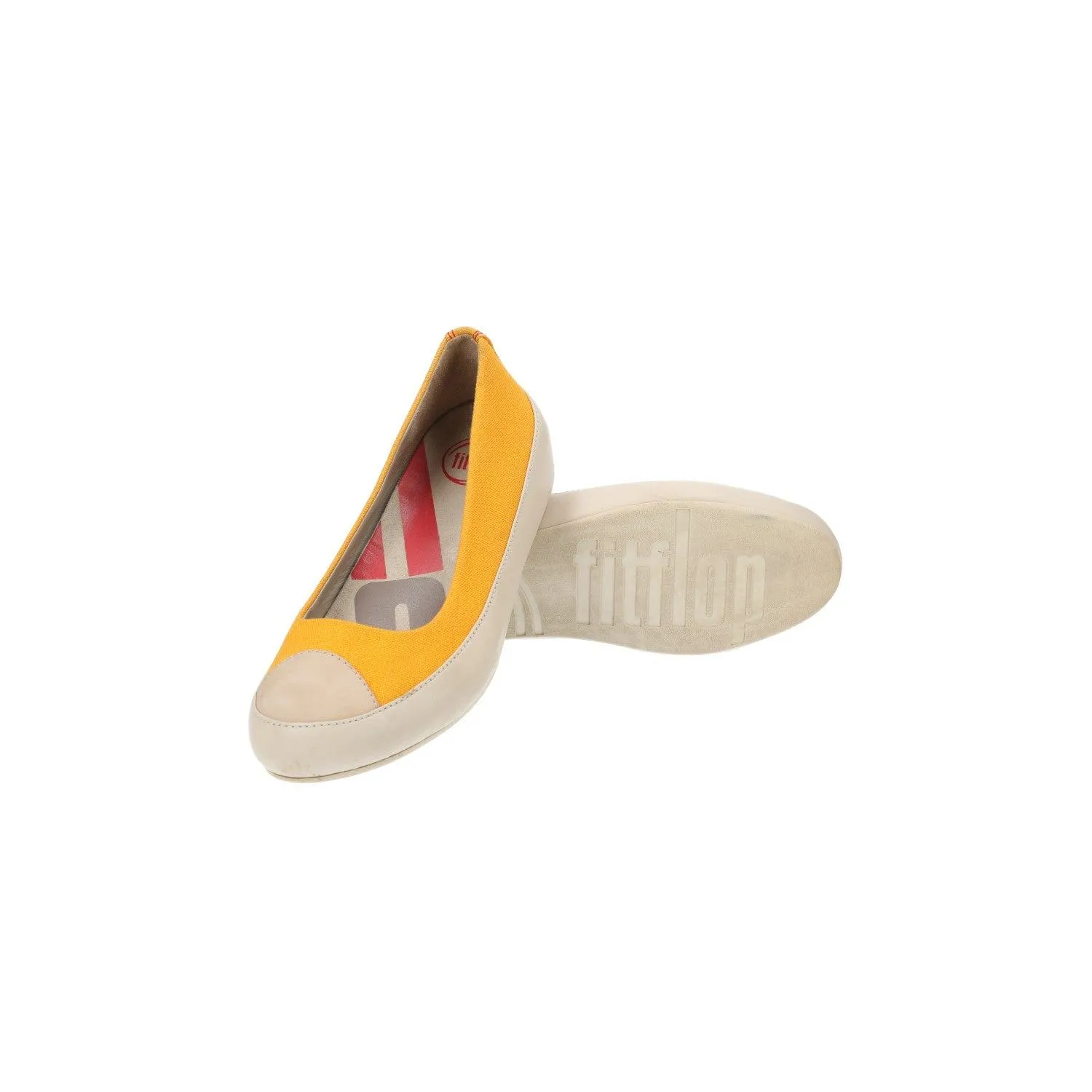 Fitflop Due Canvas Ballerinas Canvas Yellow Colour For Women