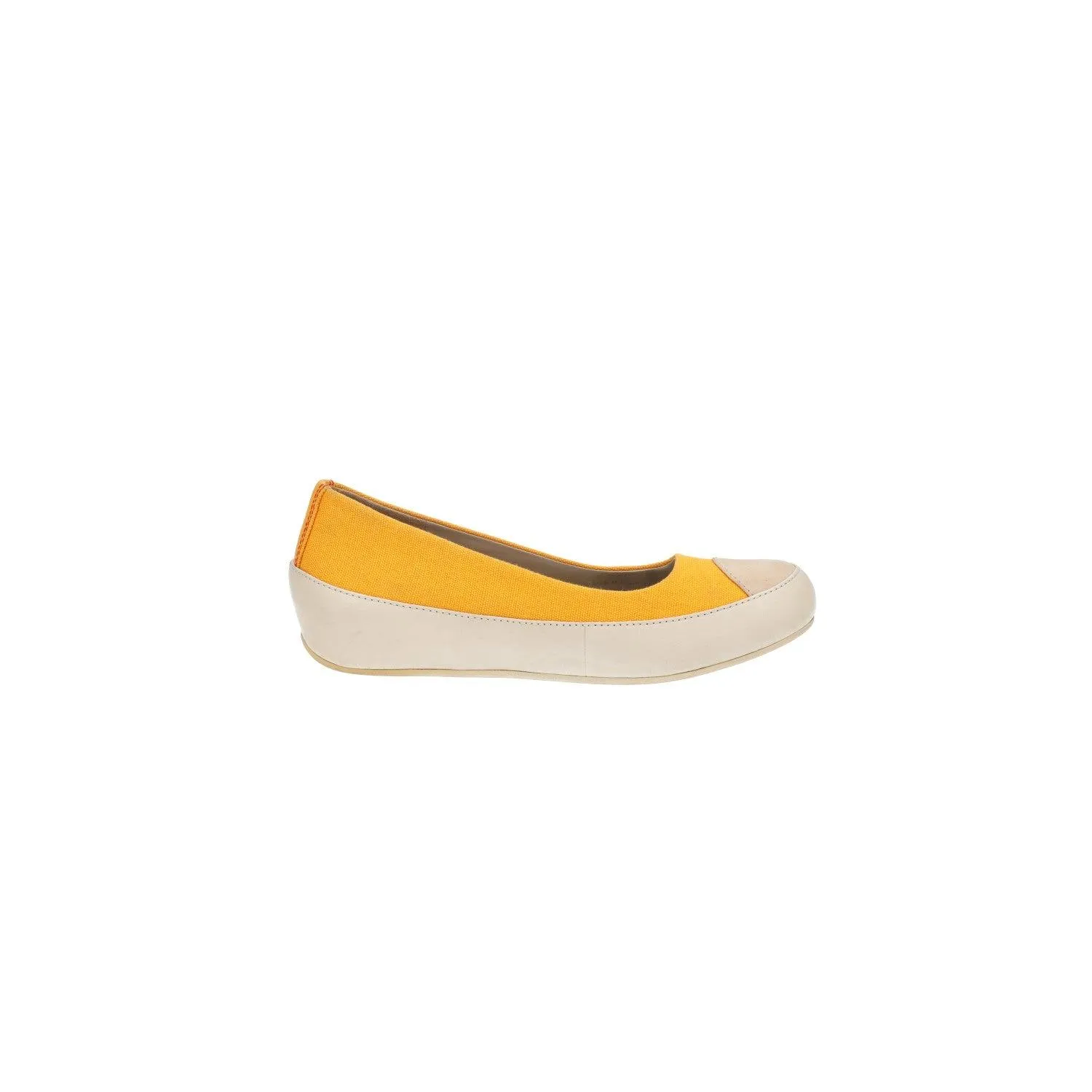 Fitflop Due Canvas Ballerinas Canvas Yellow Colour For Women