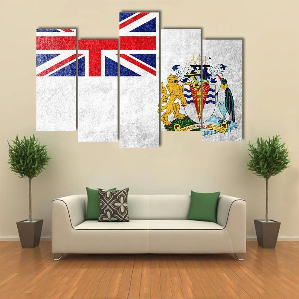 Flag Of British Antarctic Territory Canvas Wall Art