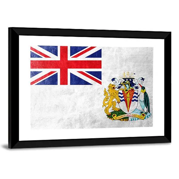 Flag Of British Antarctic Territory Canvas Wall Art