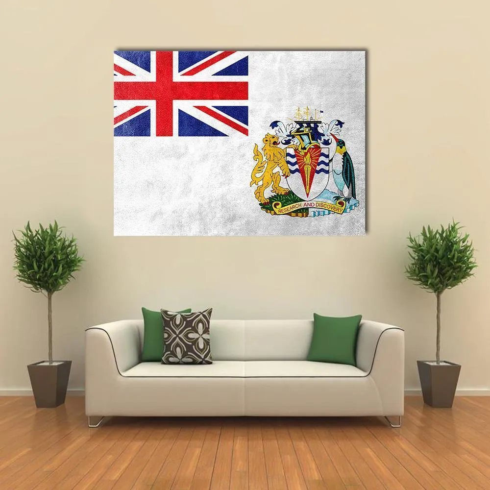 Flag Of British Antarctic Territory Canvas Wall Art