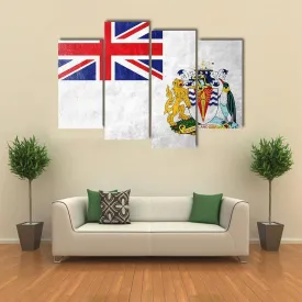 Flag Of British Antarctic Territory Canvas Wall Art