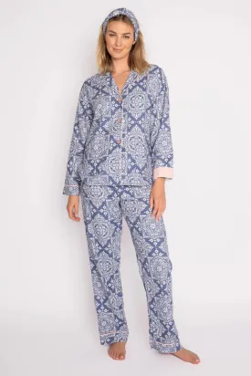 Flannel Long PJ Set in Denim