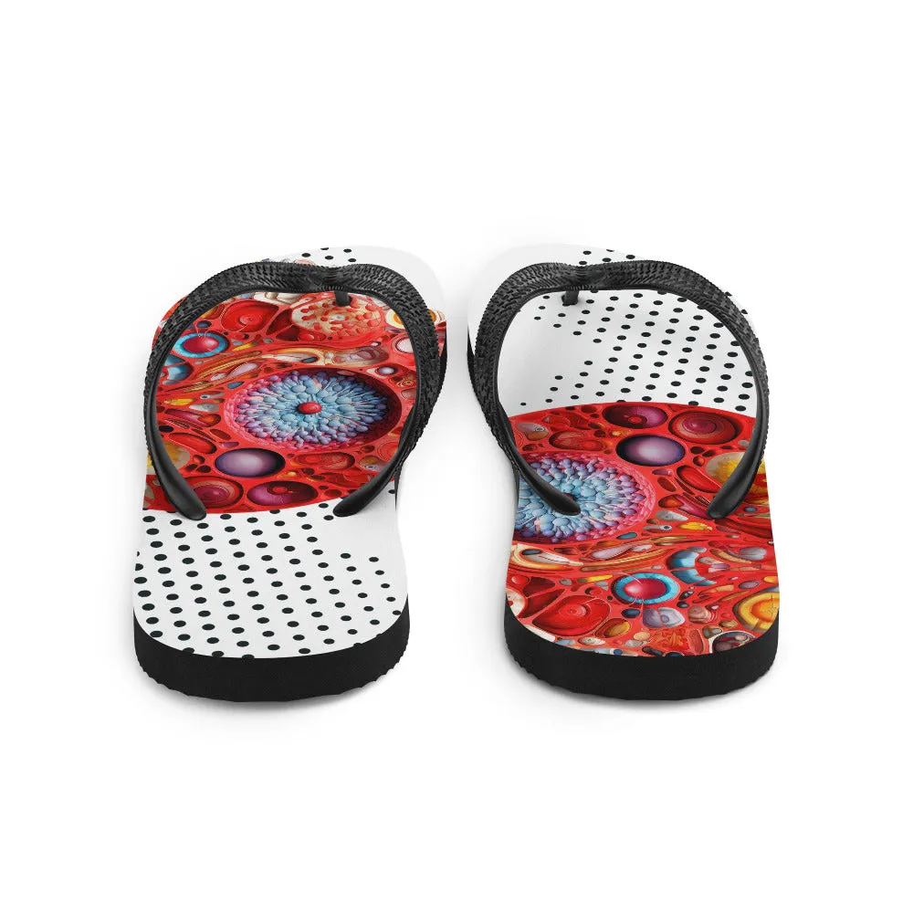 Flip-Flops Breathing in Red