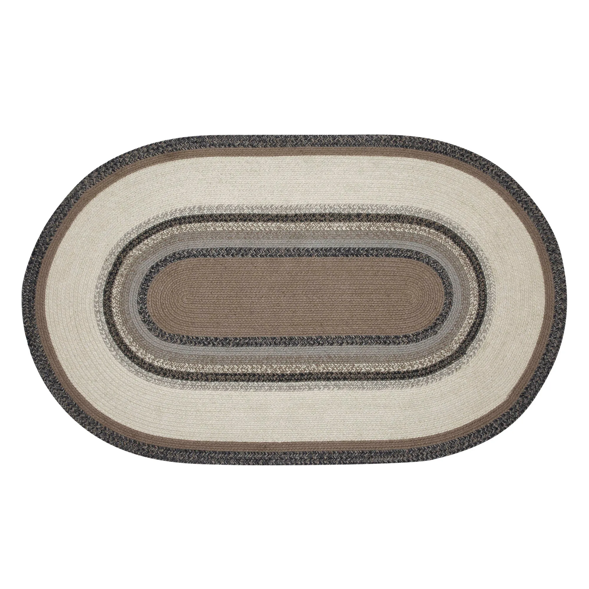 Floral Vine Jute Oval Rug w/ Pad 36x60