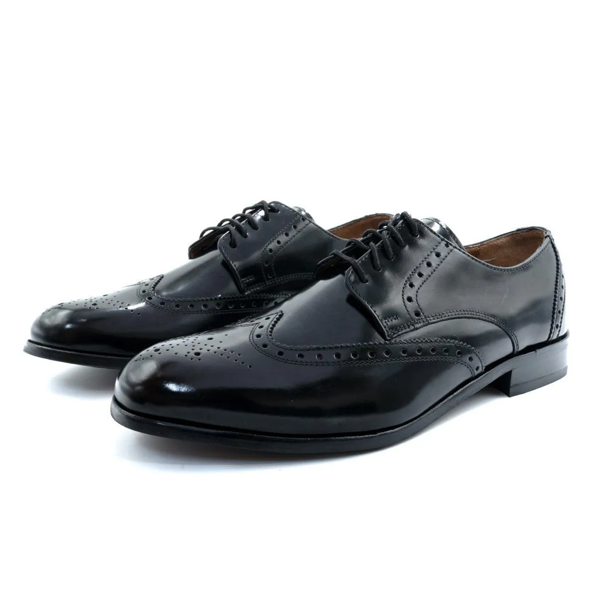 Florsheim Brookside Wingtip Brogues Formal Lace Ups Leather Black Colour For Men