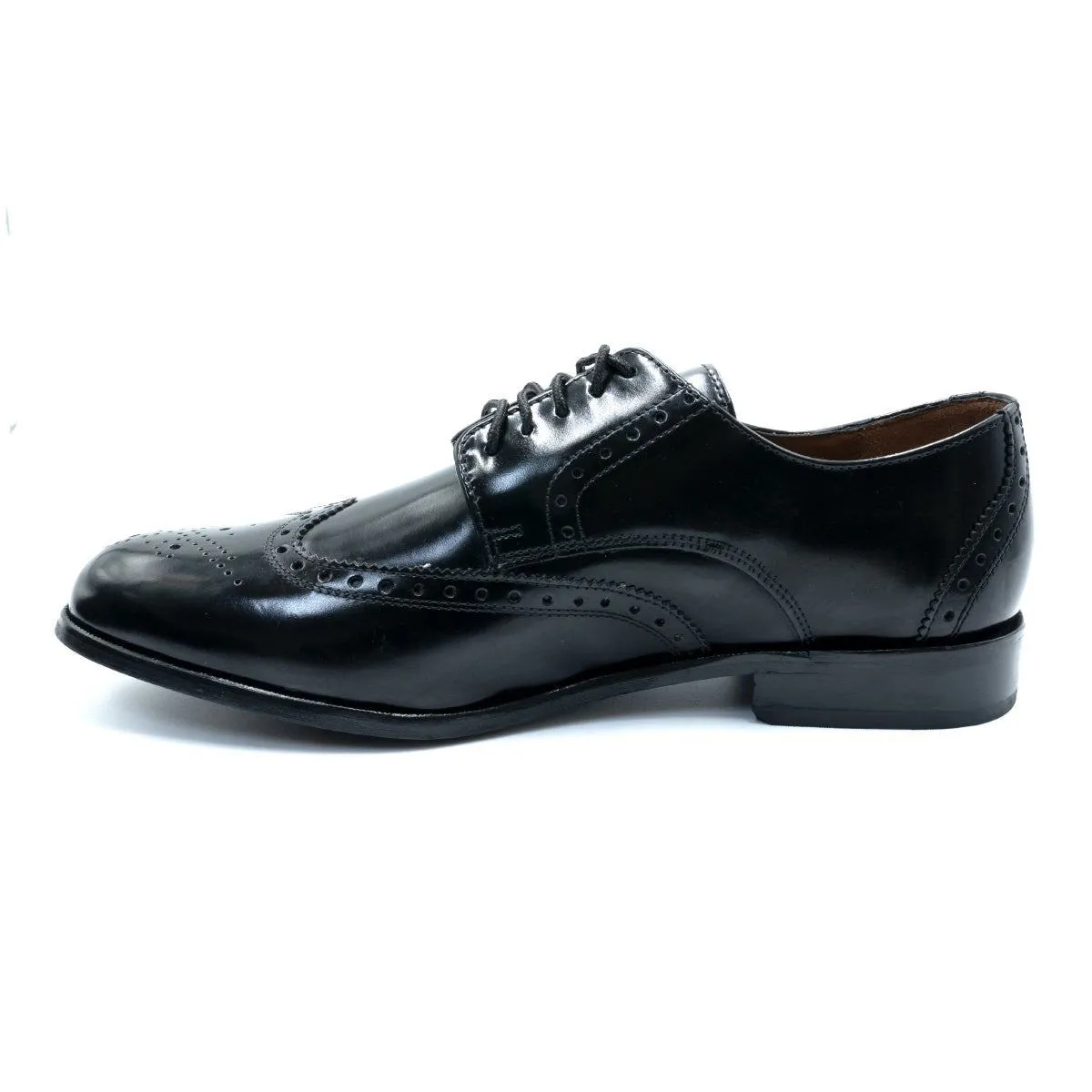 Florsheim Brookside Wingtip Brogues Formal Lace Ups Leather Black Colour For Men