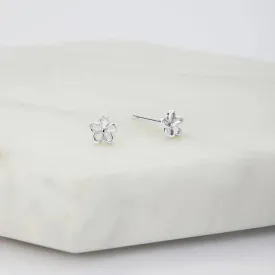 Flower Stud Earring - 925 Sterling Silver