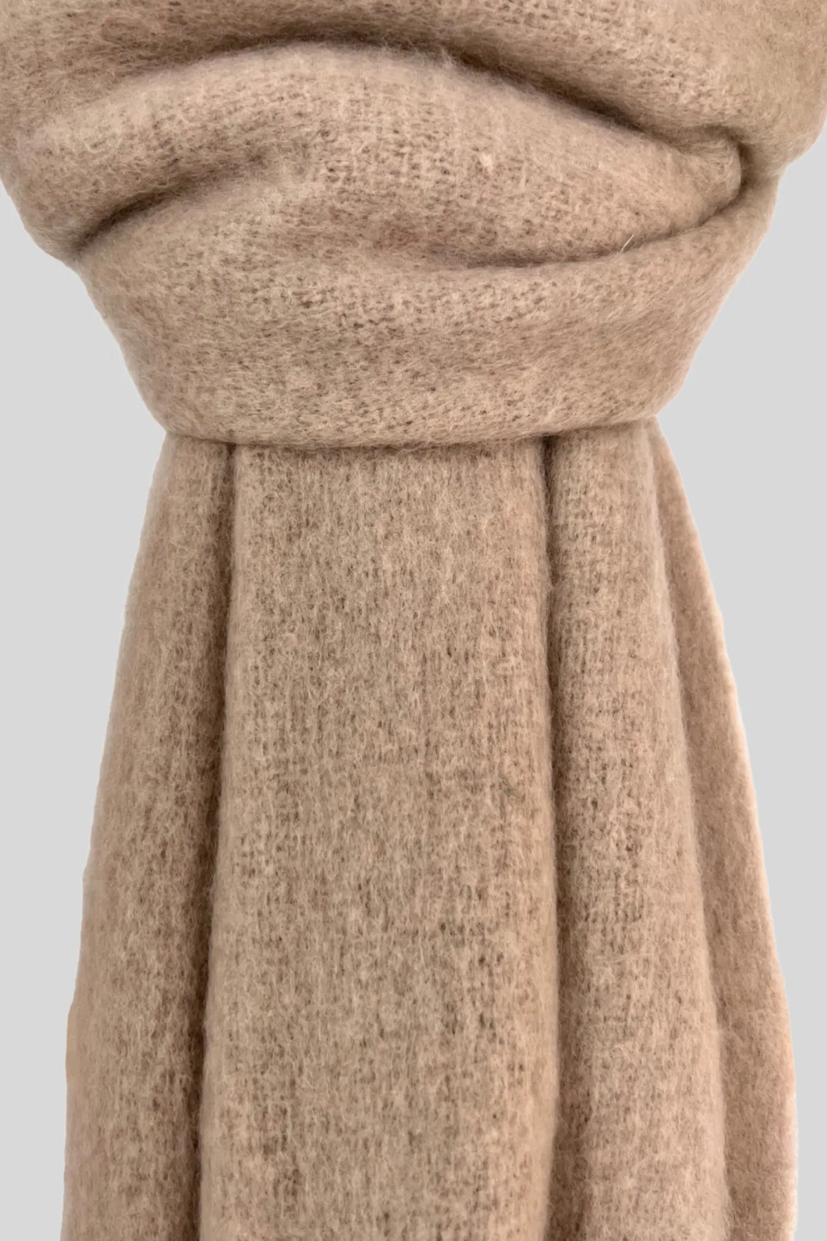 Fluffy Beige Supersoft Scarf