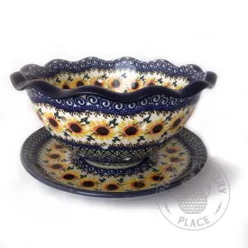 Fluted Colander - Polish Pottery