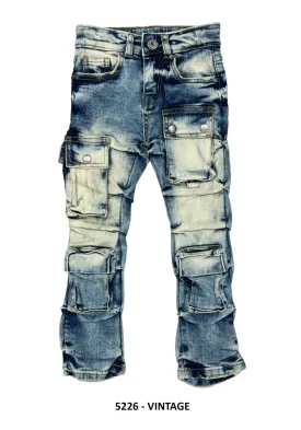 Focus Kids Cargo Distressed Stacked Multi Colors