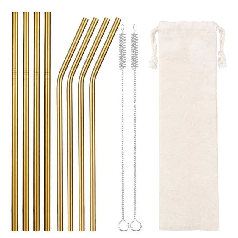 Food Grade 304 Stainless Steel Color Metal Straws