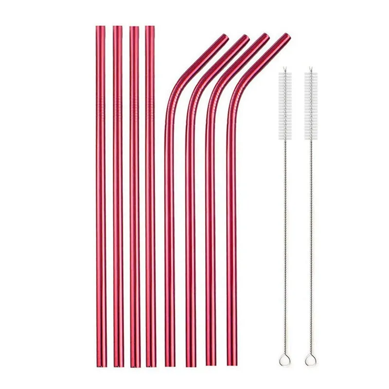 Food Grade 304 Stainless Steel Color Metal Straws