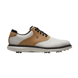 FOOTJOY Traditions Natural Luxe Men's Spikeless Shoes (White/Tan/Grey)