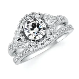 Forever Elegant&trade; 1/2 Ctw. Diamond Semi Mount shown with 1 1/4 Ct. Round Center Diamond in 14K Gold