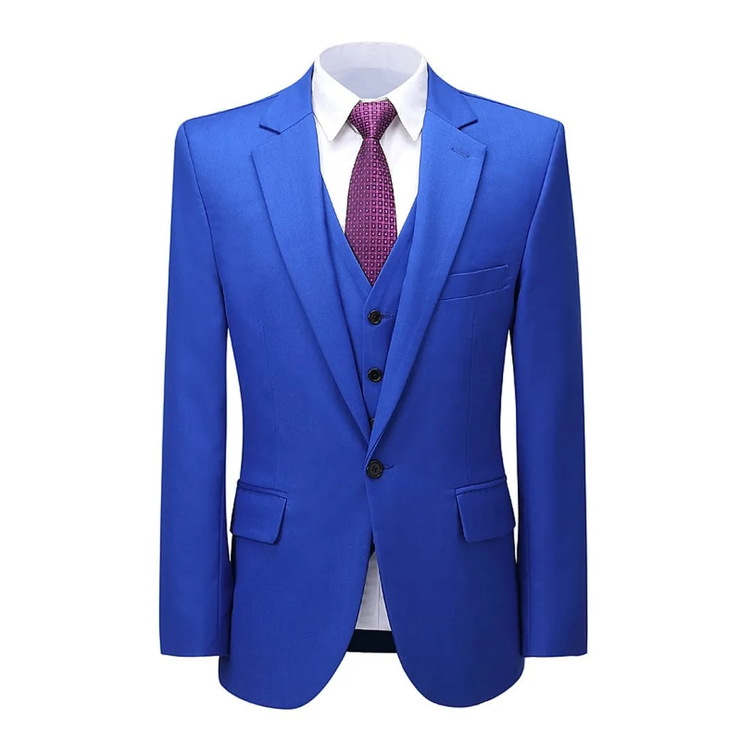 Formal Notch Lapel 3 Pieces Mens Suit For Wedding (Blazer vest Pants)