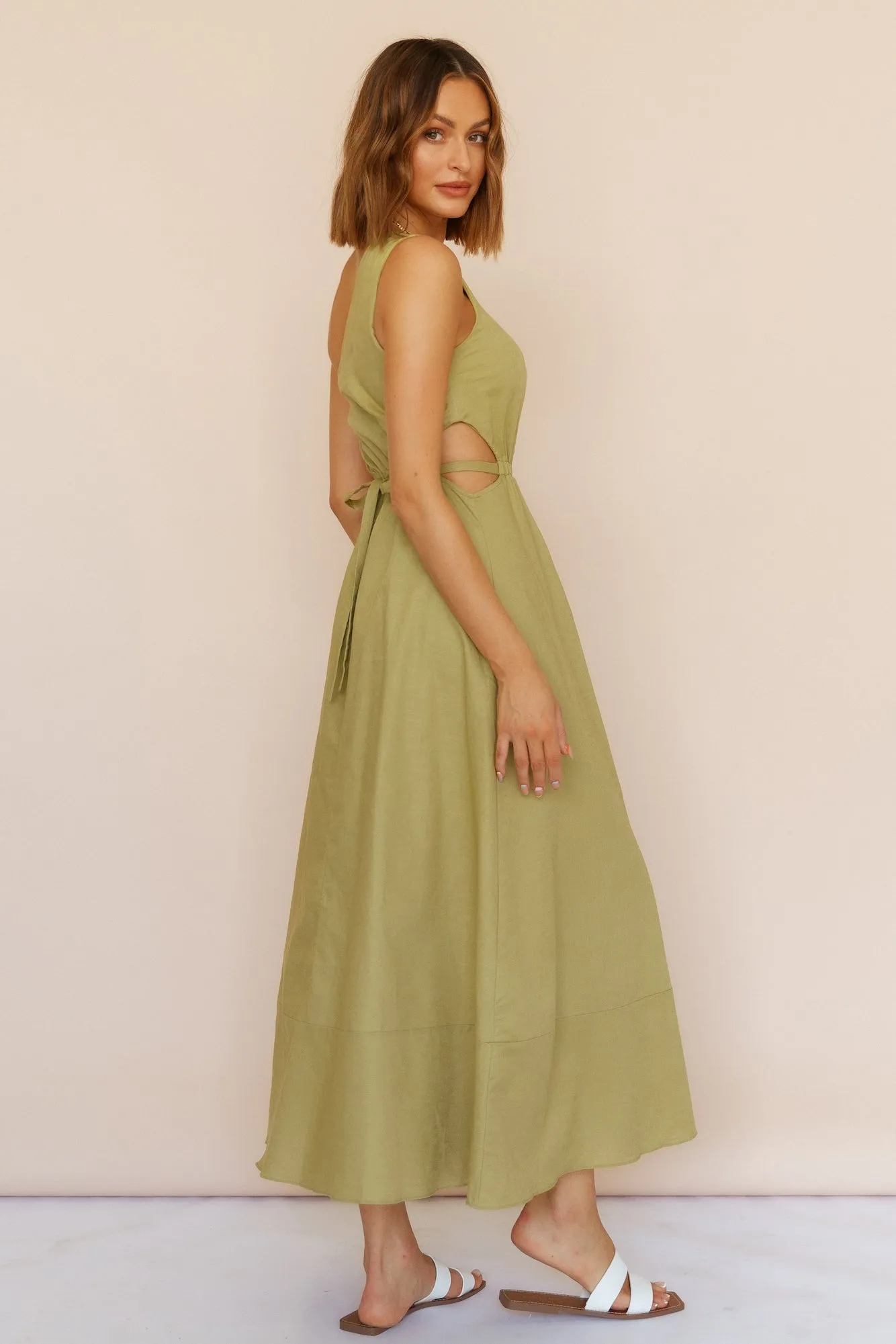 Found The Way Maxi Dress Olive