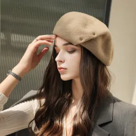 French New Style Ladies Wool Beret Spring And Autumn Models