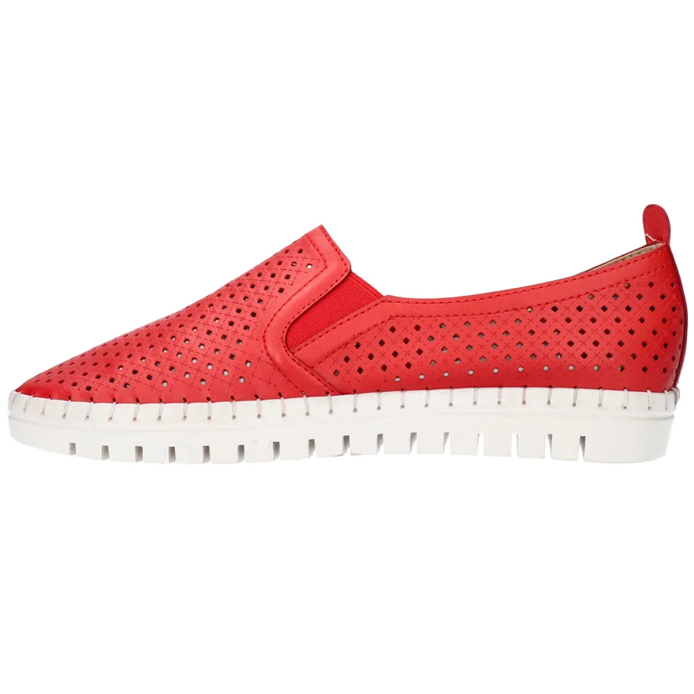 Fresh Perforated Slip On Sneakers