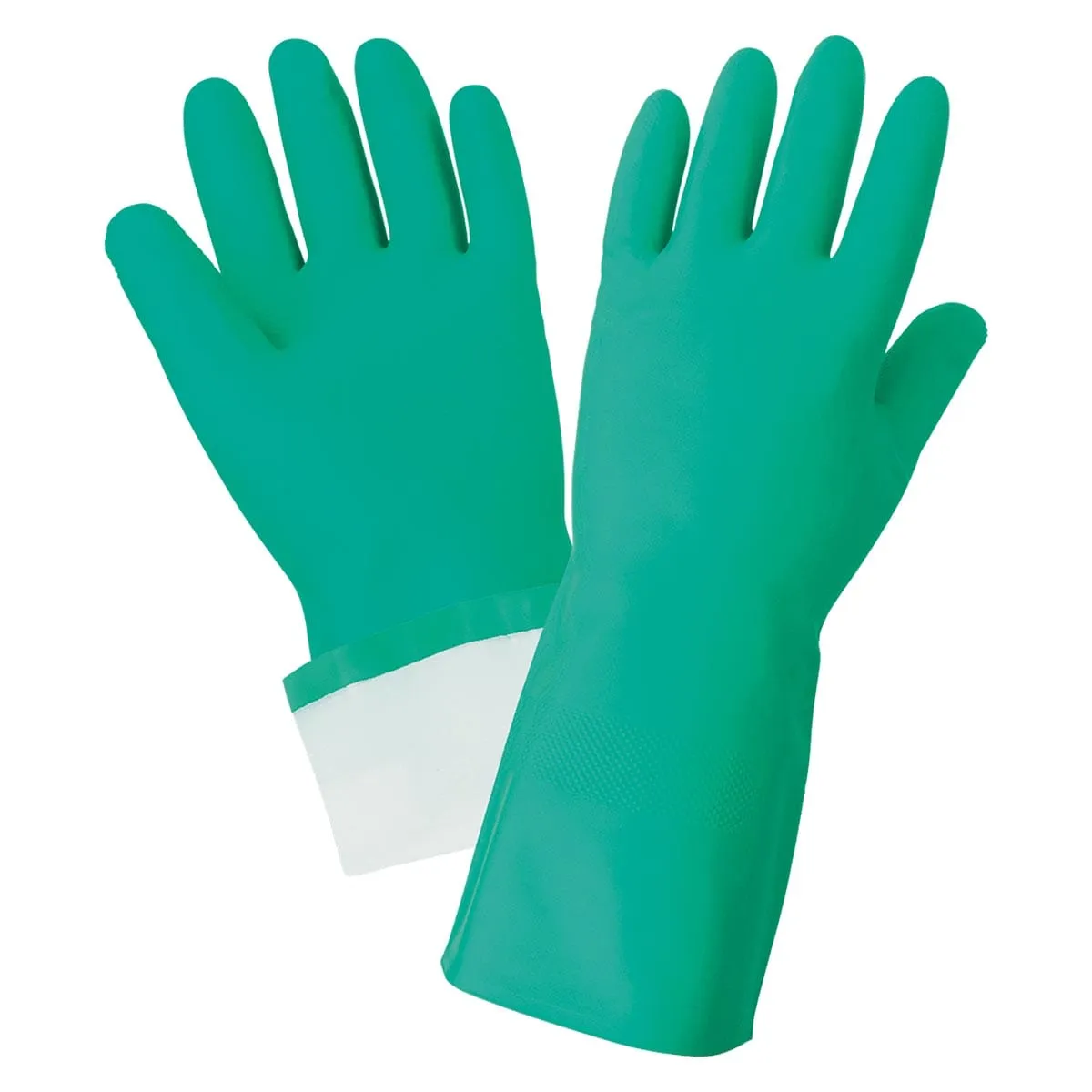 FrogWear® Flock-Lined 15-Mil Nitrile Gloves with Raised Diamond Pattern Grip - 515F